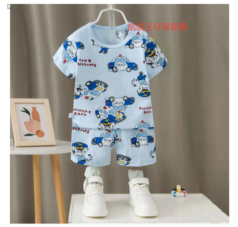 [2251536] - Import Baju Setelan Homewear Anak - Motif Tiger Police
