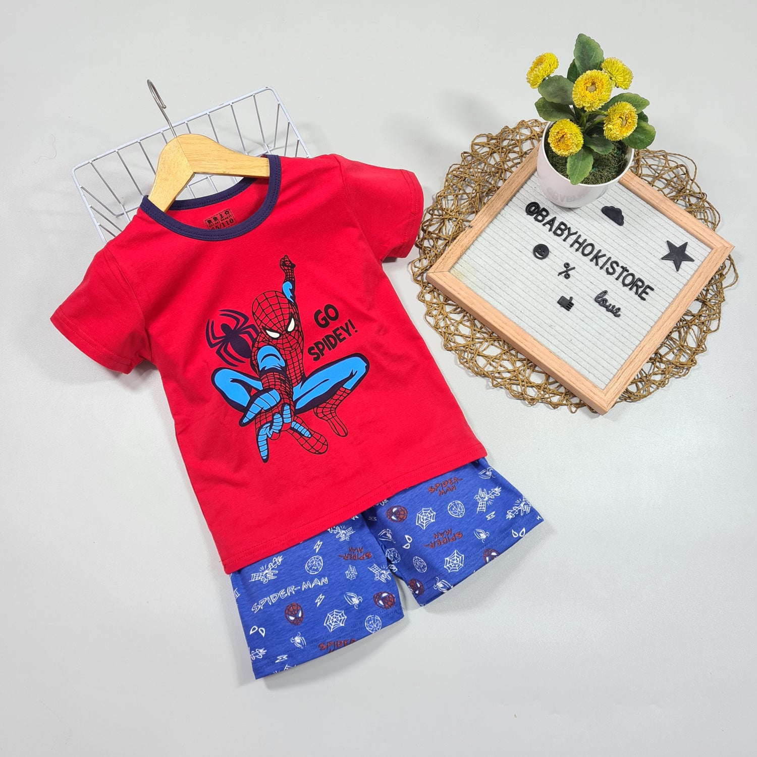 [2251549] - Import Baju Setelan Homewear Anak - Motif Go Spidey