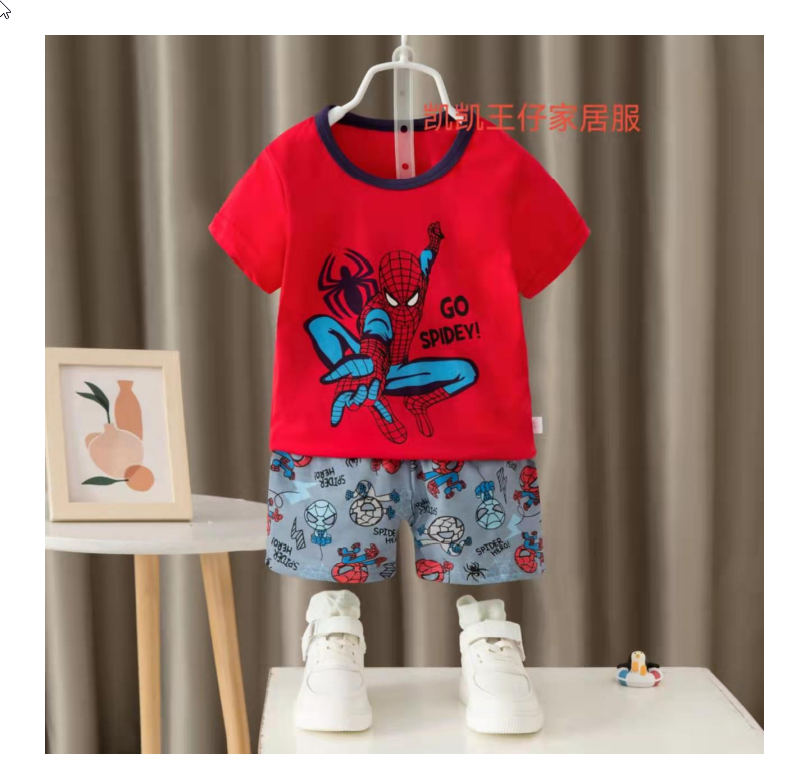 [2251543] - Import Baju Setelan Homewear Anak - Motif Go Spidey