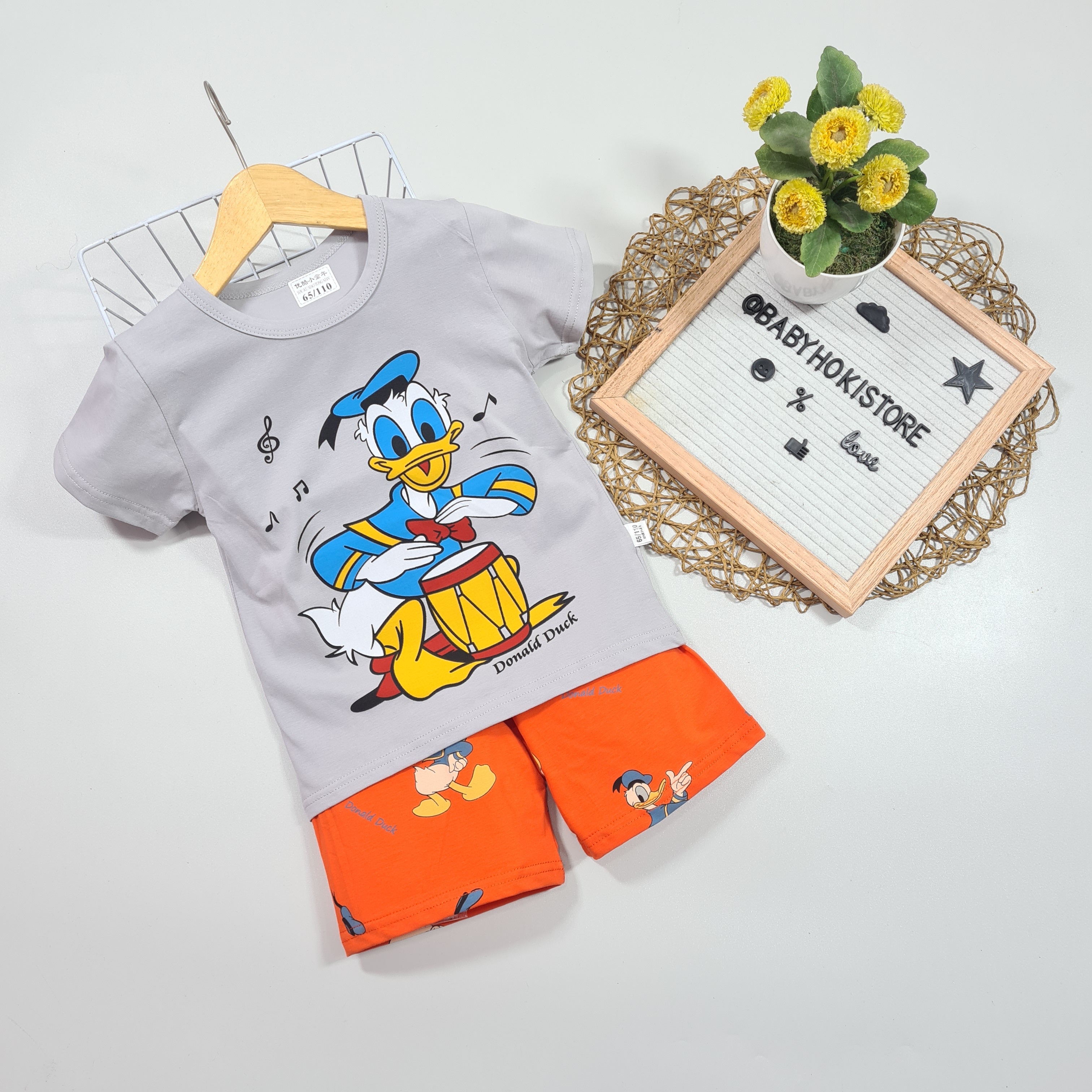 [2251545] - Import Baju Setelan Homewear Anak - Motif Donald Drum