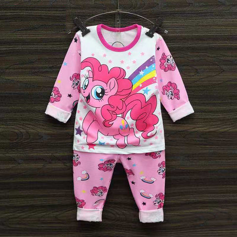 jual [225242] - Setelan Tidur / Baju Tidur / Piyama Anak Usia 6 Bln - 8 Thn - Motif Pink Little Pony 