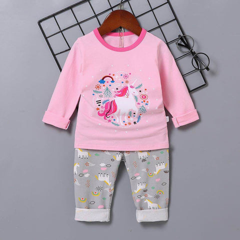 jual [225329] -  Setelan Tidur Anak perempuan / Piyama Anak Perempuan / Baju Tidur Anak Perempuan - Motif Sweet Unicorn 