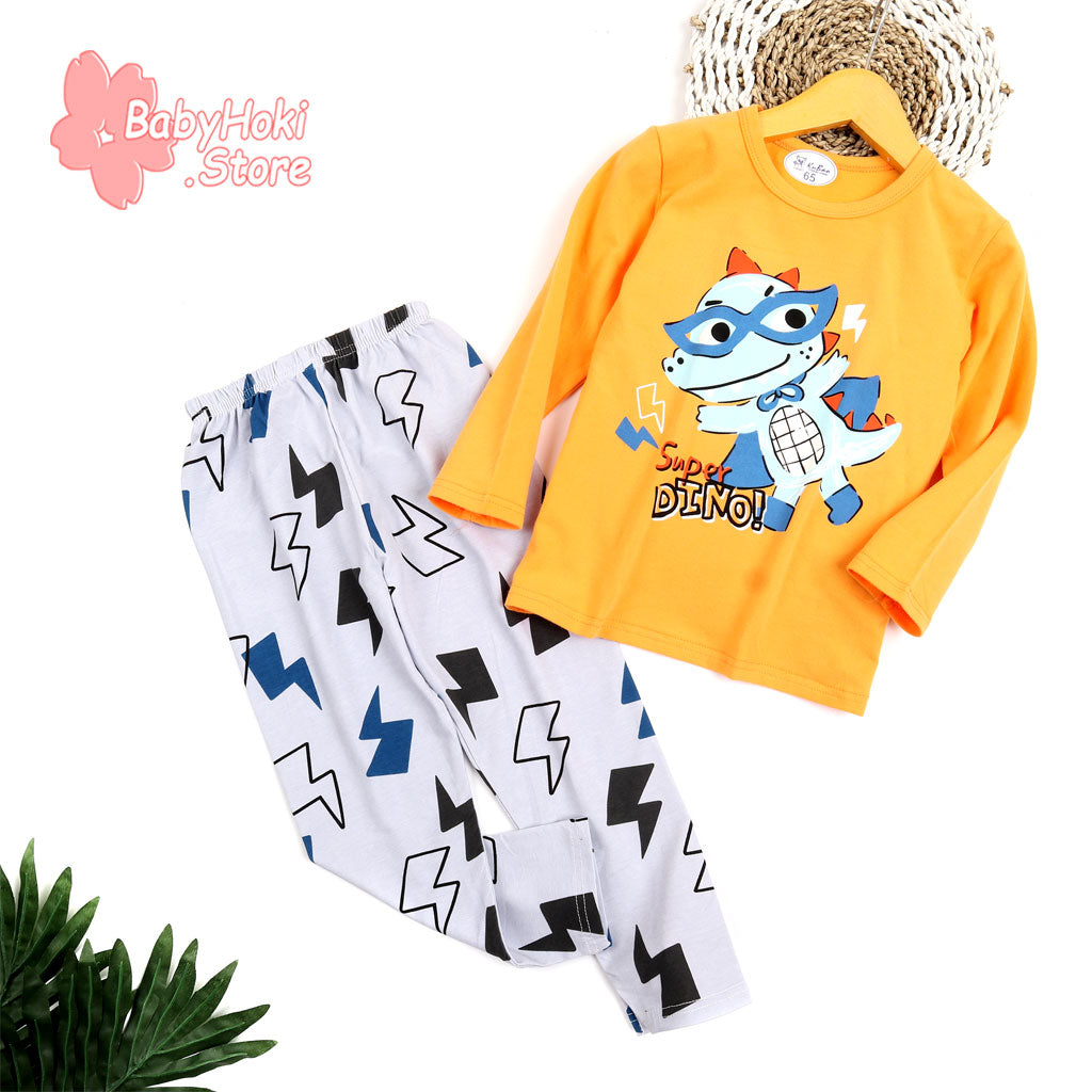 [225465] - Baju Piyama Anak Import / Baju Tidur Anak - Motif Super Dino