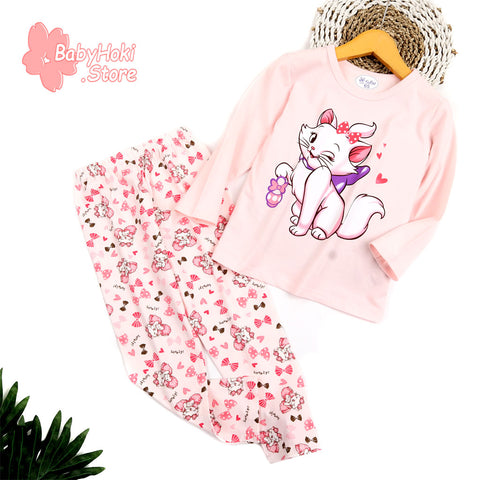 [225469] - Baju Piyama Anak Import / Baju Tidur Anak - Motif Cartoon Cat