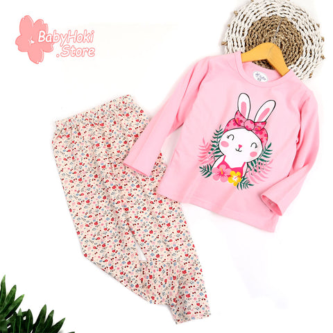 [225472] - Baju Piyama Anak Import / Baju Tidur Anak - Motif Beach Rabbit