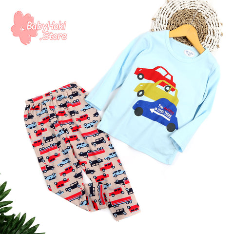 [225483] - Baju Piyama Anak / Baju Tidur Anak - Motif Car Parking