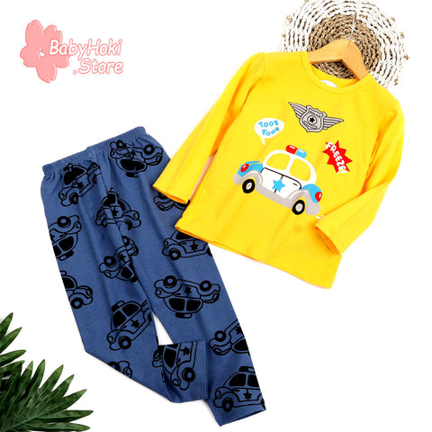 [225485] - Baju Piyama Anak / Baju Tidur Anak - Motif Police Car