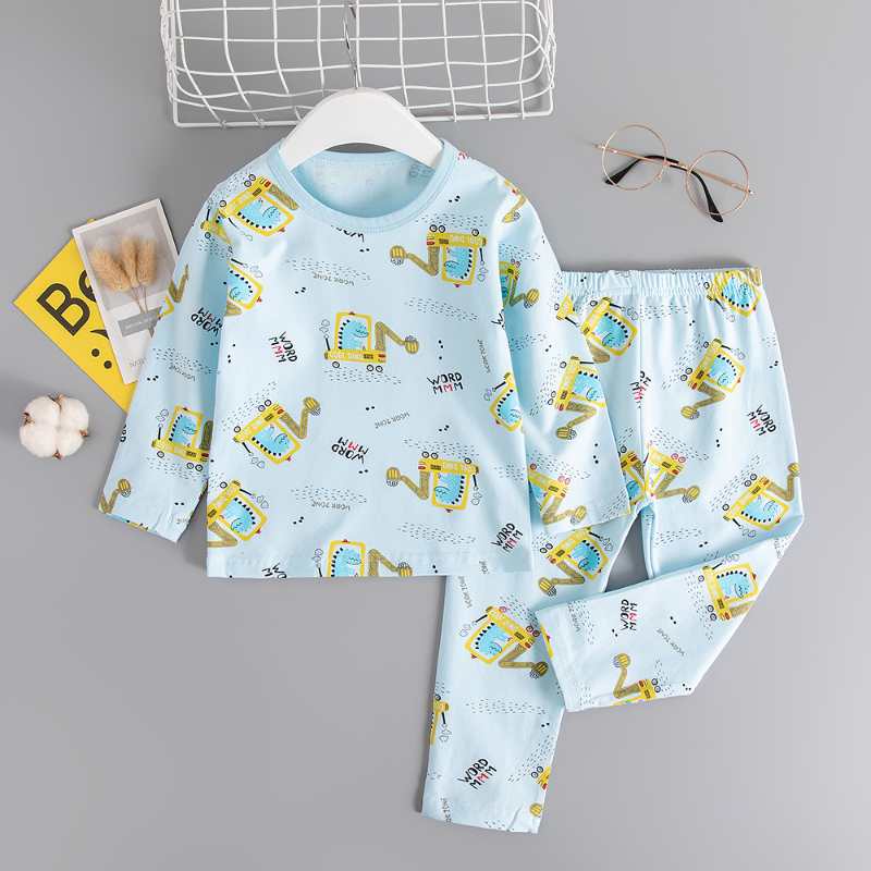 [225512] - Setelan Piyama Anak Import / Baju Tidur Anak - Motif Mini Excavator