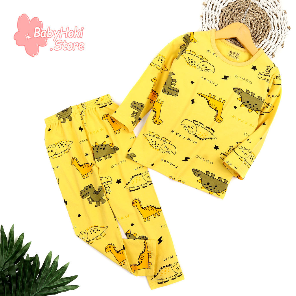 [225515] - Setelan Piyama Anak Import / Baju Tidur Anak - Motif Dino&