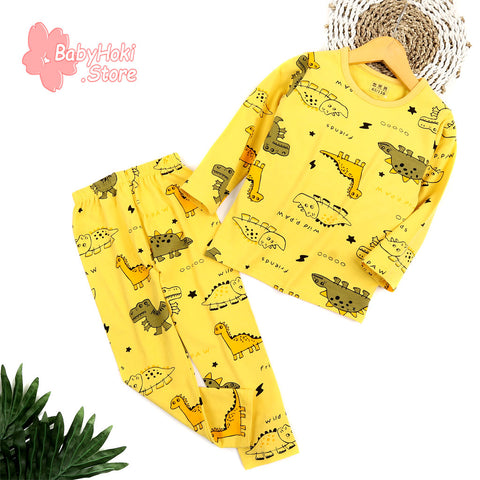 [225515] - Setelan Piyama Anak / Baju Tidur Anak - Motif Dino's Friend