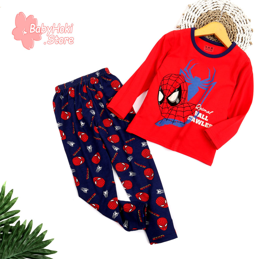 [225526] - Setelan Piyama Anak Import / Baju Tidur Anak - Motif Wall Crawler