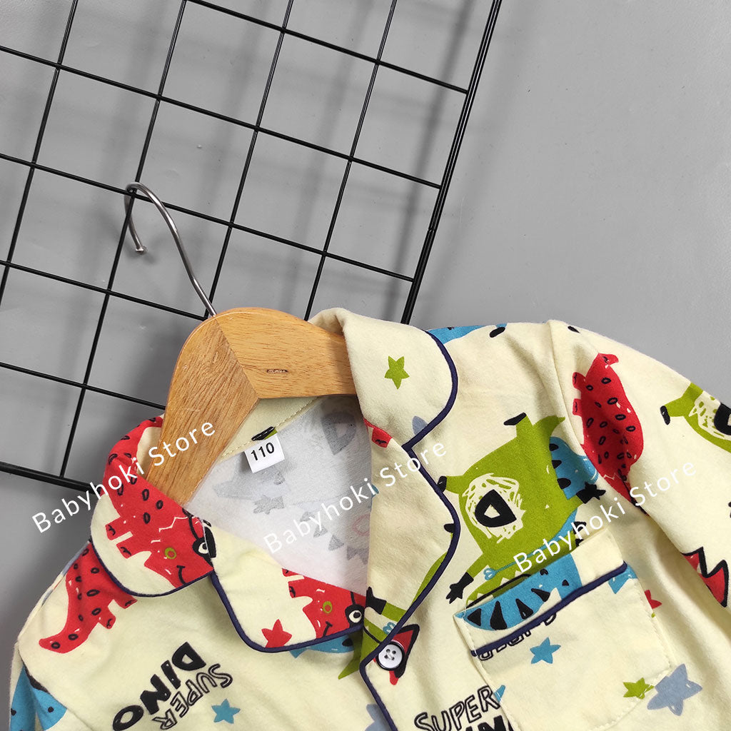 [225556] - Piyama Anak / Setelan Tidur Anak / Baju Tidur Anak - Motif Super Dino