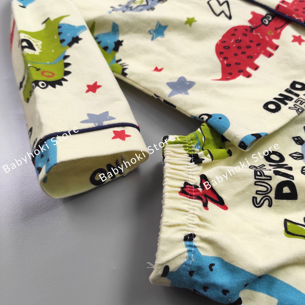[225556] - Piyama Anak / Setelan Tidur Anak / Baju Tidur Anak - Motif Super Dino