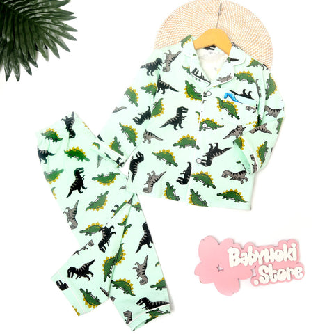 [225584] - Piyama Anak / Setelan Tidur Anak / Baju Tidur Anak - Motif Dinosaur Animals
