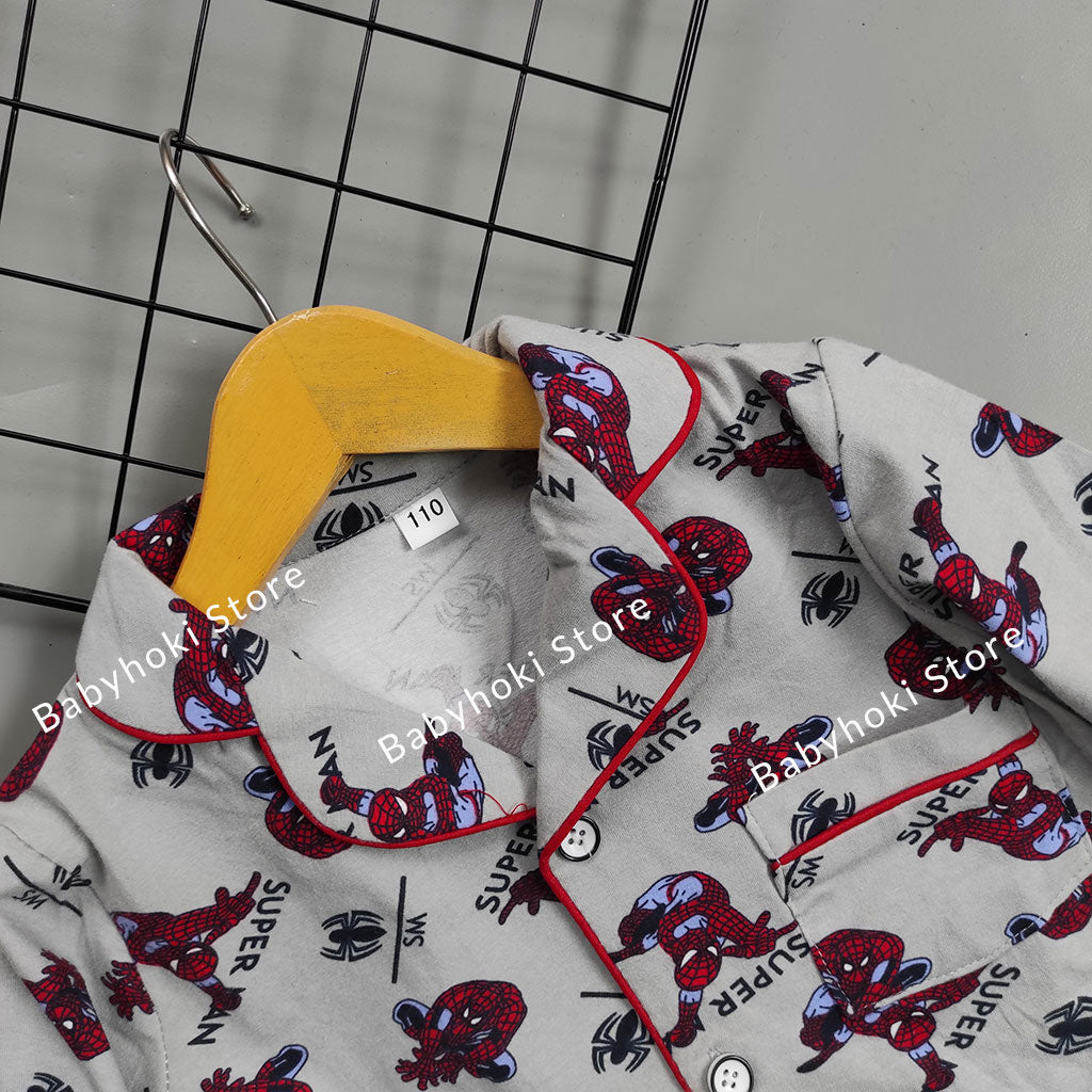 [225586] - Piyama Anak Import  / Setelan Tidur Anak / Baju Tidur Anak - Motif Super Spiderman