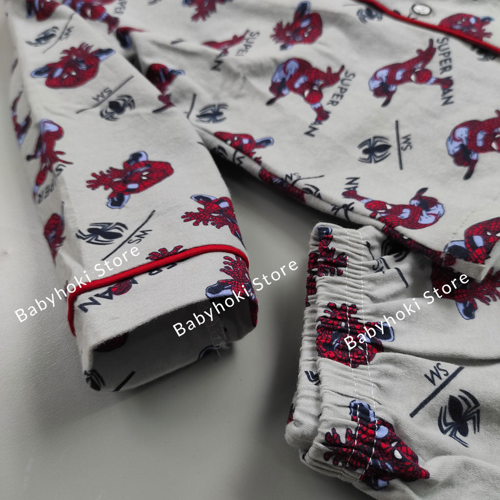 [225586] - Piyama Anak Import  / Setelan Tidur Anak / Baju Tidur Anak - Motif Super Spiderman