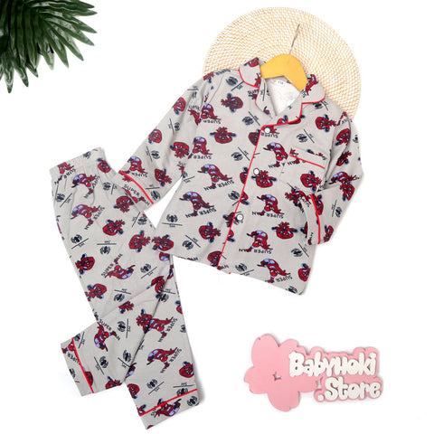 [225586] - Piyama Anak Import  / Setelan Tidur Anak / Baju Tidur Anak - Motif Super Spiderman