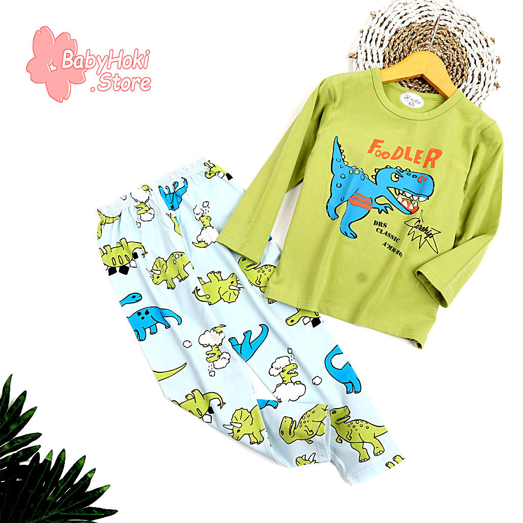 [225649] - Baju Piyama Anak Import / Baju Tidur Anak - Motif Predatory Dino