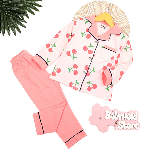 [225664] - Baju Piyama Anak / Setelan Tidur Anak - Motif Two Fresh Cherries