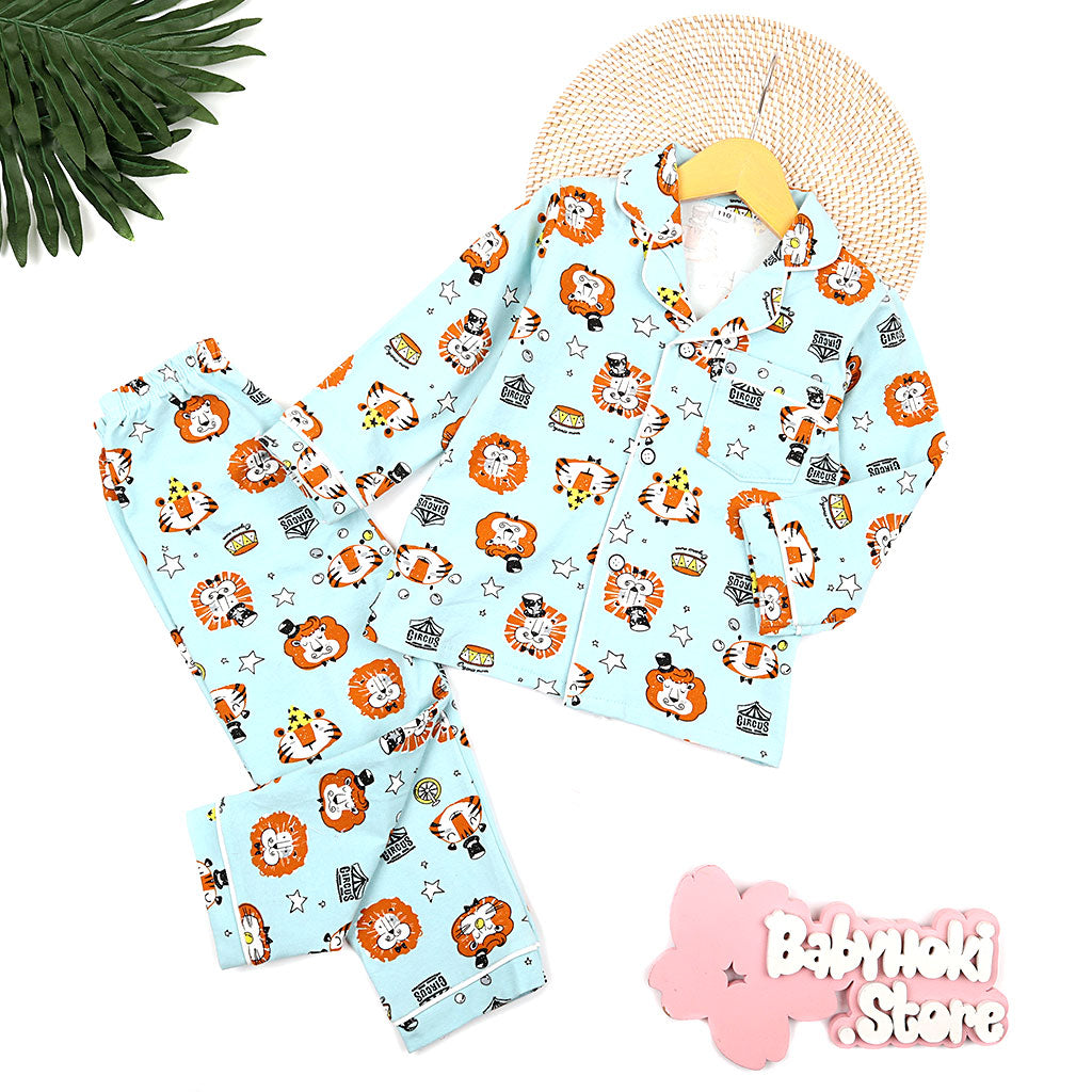 [225692] - Baju Piyama Anak Import / Setelan Tidur Anak - Motif Circus Animal