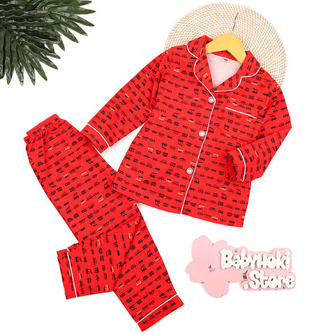 [225709] - Baju Piyama Anak / Setelan Tidur Anak - Motif Freight Train