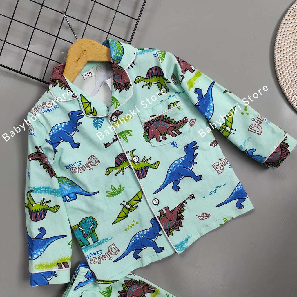 [225712] - Baju Piyama Anak / Setelan Tidur Anak - Motif Dinosaur Realm