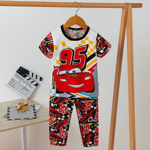 [225732] - Setelan Piyama Anak Import / Baju Tidur Anak - Motif Mcqueen Speed