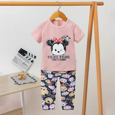 [225743] - Setelan Piyama Anak Import / Baju Tidur Anak - Motif Tsum Tsum