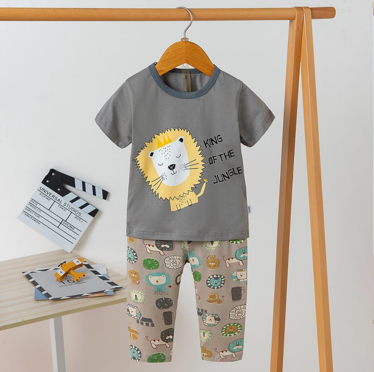 [225748] - Setelan Piyama Anak / Baju Tidur Anak - Motif Jungle King