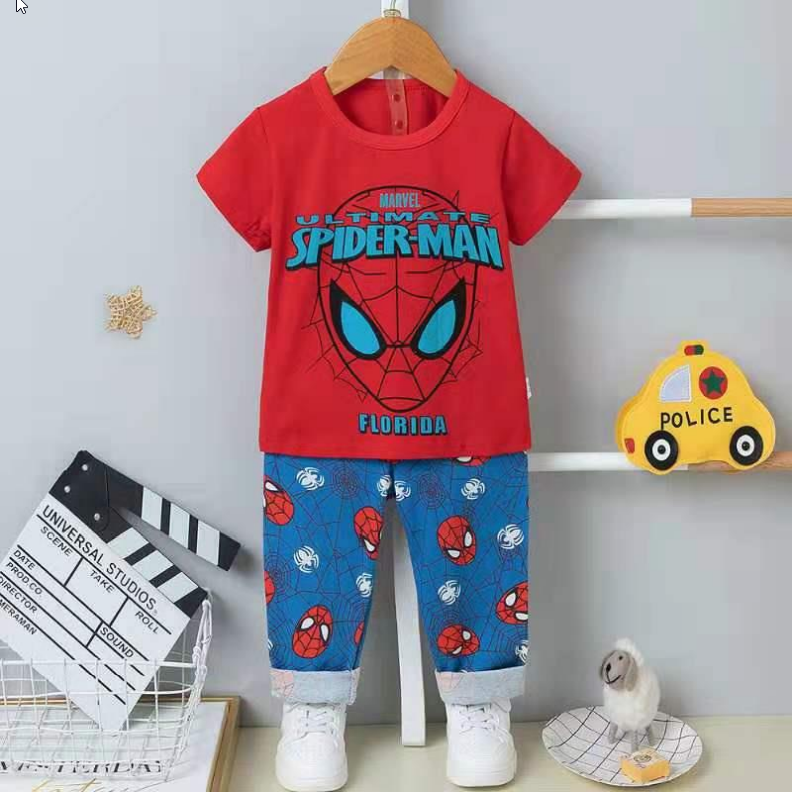 [225755] - Setelan Piyama Anak Import / Baju Tidur Anak - Motif Ultimate Spider