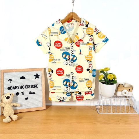 [225762] - Baju Piyama Anak Import / Setelan Tidur Anak - Motif Mickey Minnie