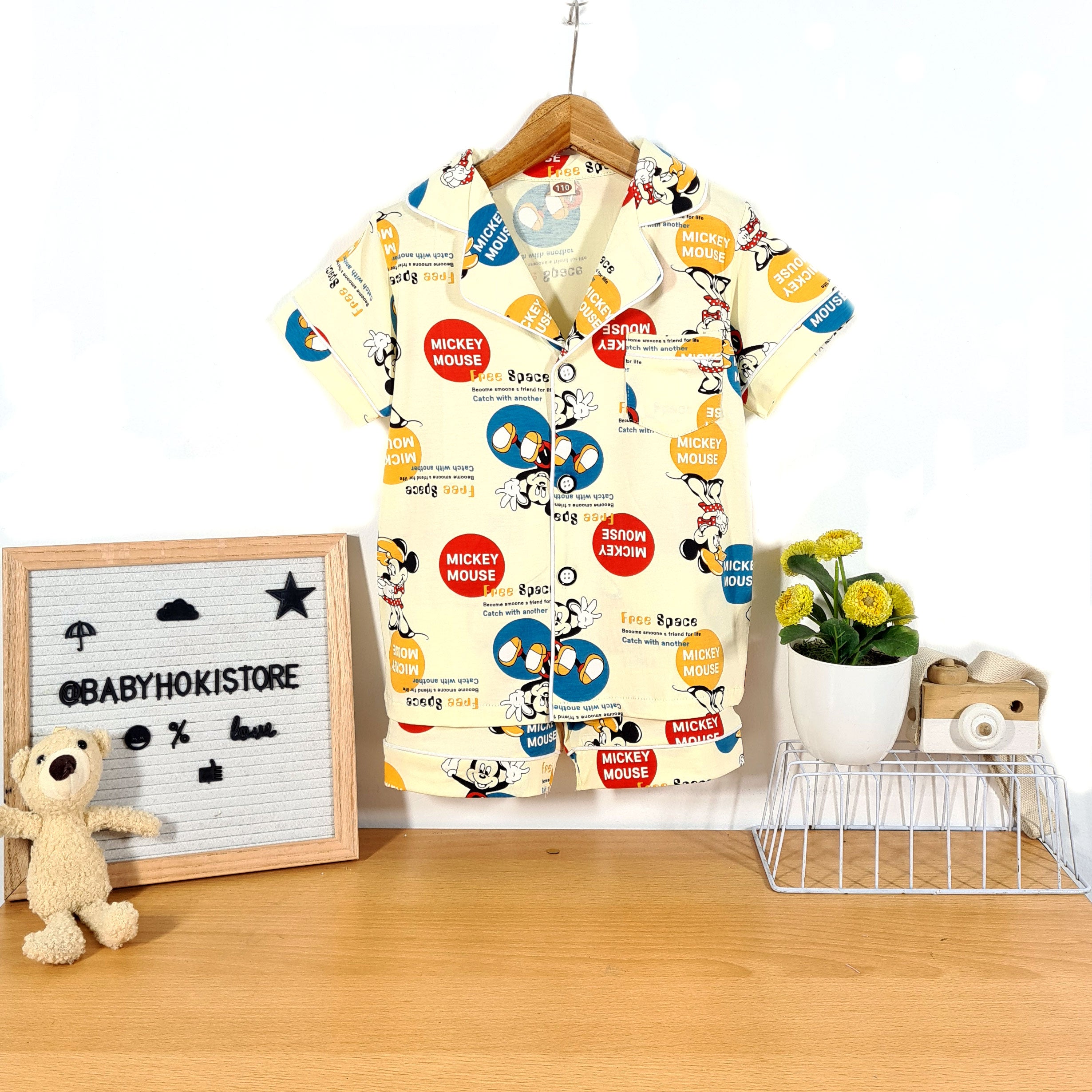 [225762] - Baju Piyama Anak Import / Setelan Tidur Anak - Motif Mickey Minnie