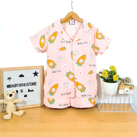 [225787] - Baju Piyama Anak / Setelan Tidur Anak - Motif Fat Carrot