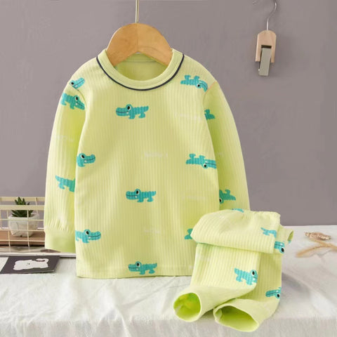 [225819] - Setelan Baju Tidur Piyama Anak Laki-Laki - Motif Short Crocodile
