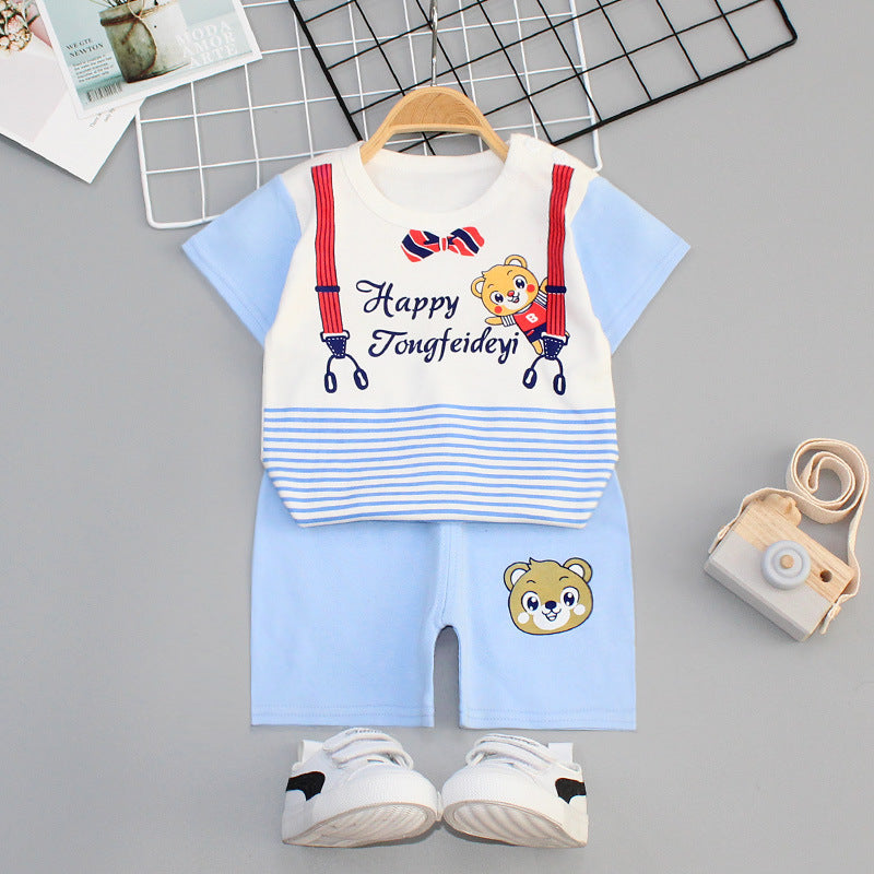 [227167] - Setelan Santai Anak / Setelan Summer Anak - Motif Happy Tongfei