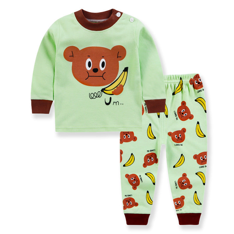 [227205] - Baju Piyama Anak Import / Setelan Tidur Anak - Motif Banana Bear