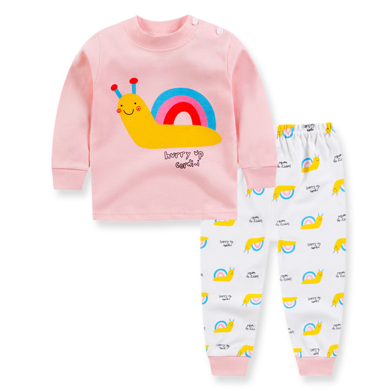 [227206] - Baju Piyama Anak Import / Setelan Tidur Anak - Motif Rainbow Snail