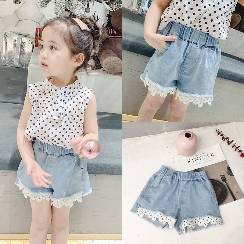 [507258] - Celana Pendek Anak Perempuan - Motif Flower Tassel