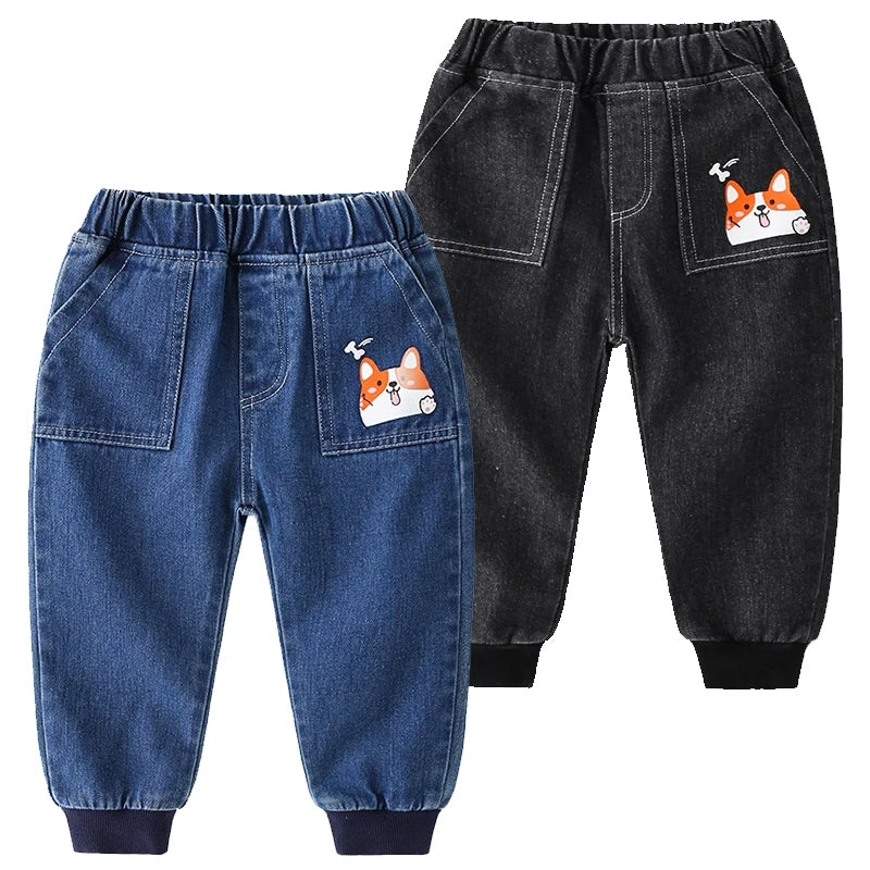 [513293] - Bawahan / Celana Jogger Jeans Style Anak Import - Motif Animal Cartoon