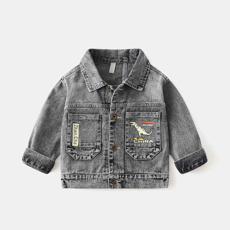 [119278] - Jaket Jeans Style Anak - Motif Little Dino