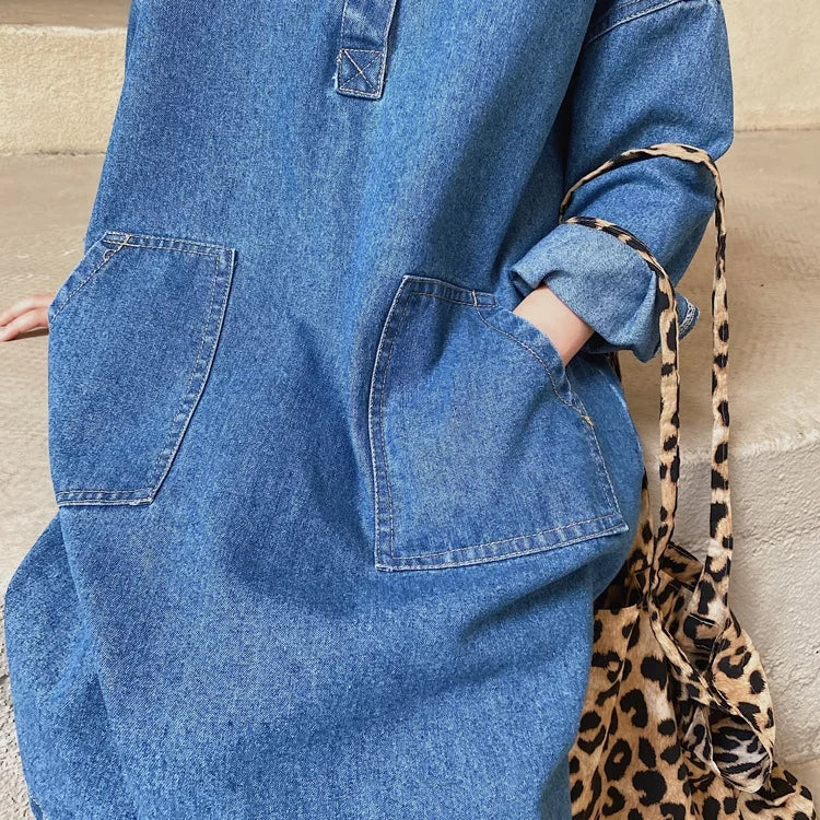 [507385] - Dress Fashion Anak Perempuan - Motif Denim