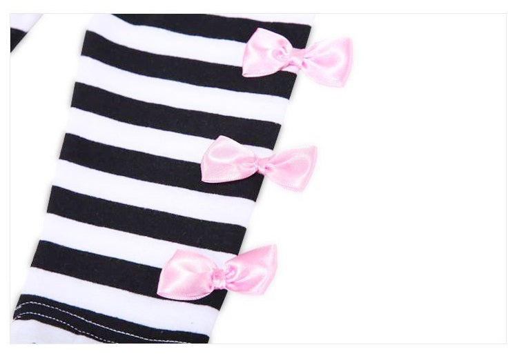 [356110-NAVY] - Baju Setelan Anak Import - Motif Striped Ribbon