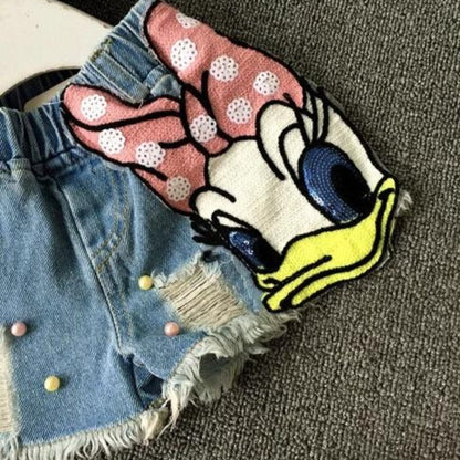 [508115] - Celana Jeans Import Anak Kekinian - Motif Daisy Duck