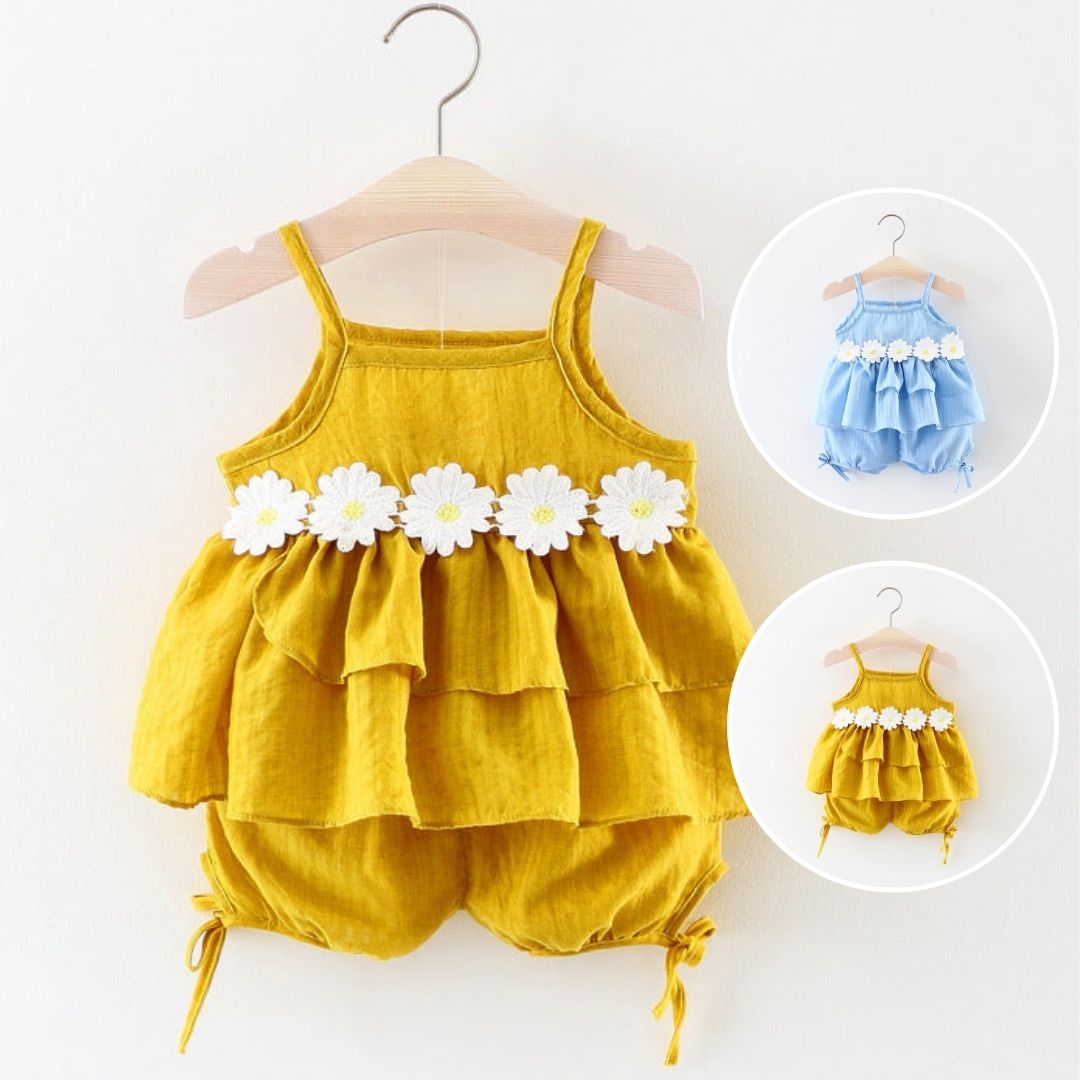 [340128] - Setelan Blouse Fashion Anak Perempuan - Motif Flower Row