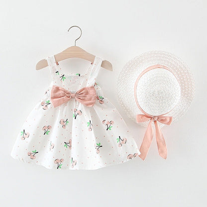 [340131] - Dress Kutung Import Fashion Anak Perempuan - Motif Cherry Ribbon