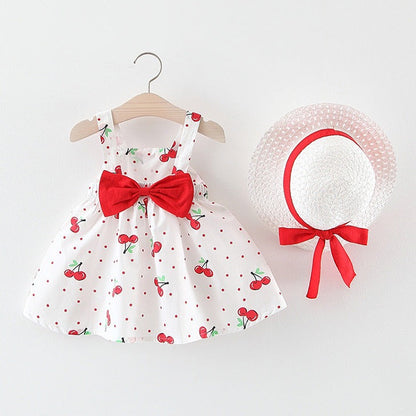 [340131] - Dress Kutung Import Fashion Anak Perempuan - Motif Cherry Ribbon