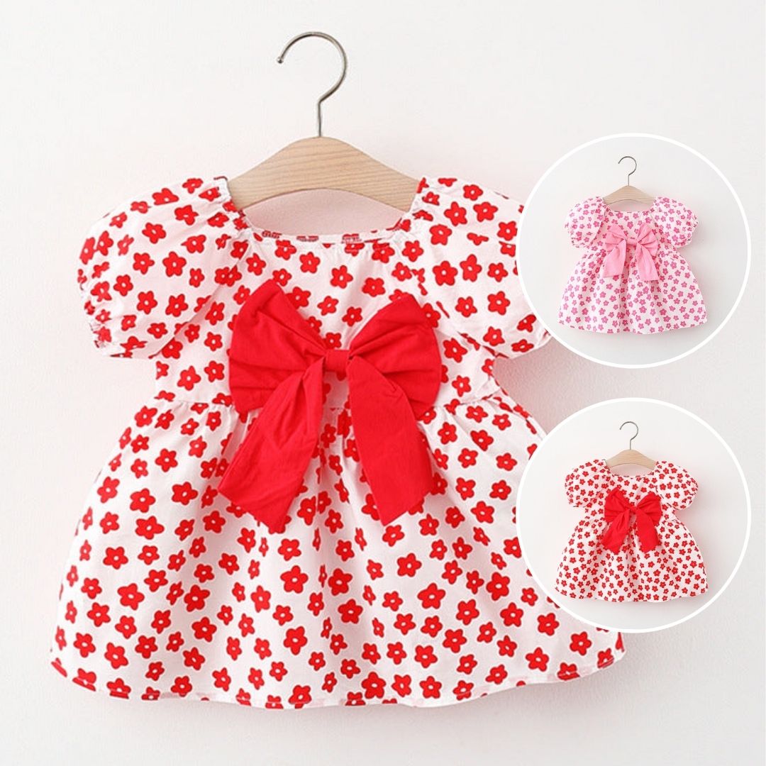 [340143] - Dress Lucu Fashion Anak - Motif Flowering Ribbon