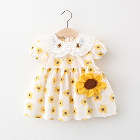 [340152] - Dress Lucu Fashionable Anak - Motif Beautiful Sunflower