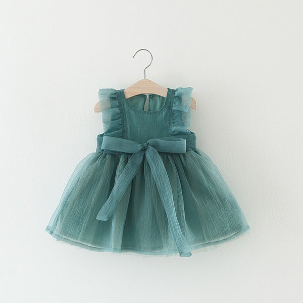 [340154] - Dress Kekinian Fashionable Anak  Perempuan Import - Motif Tassel Sleeve