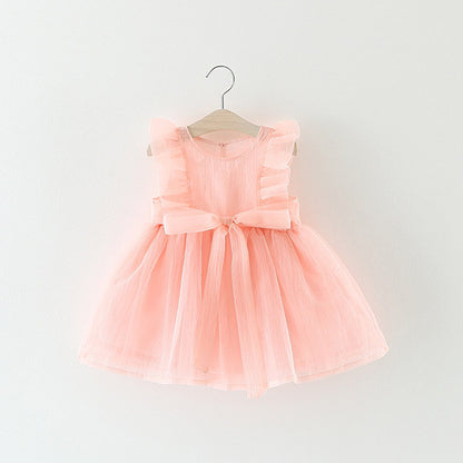 [340154] - Dress Kekinian Fashionable Anak  Perempuan Import - Motif Tassel Sleeve